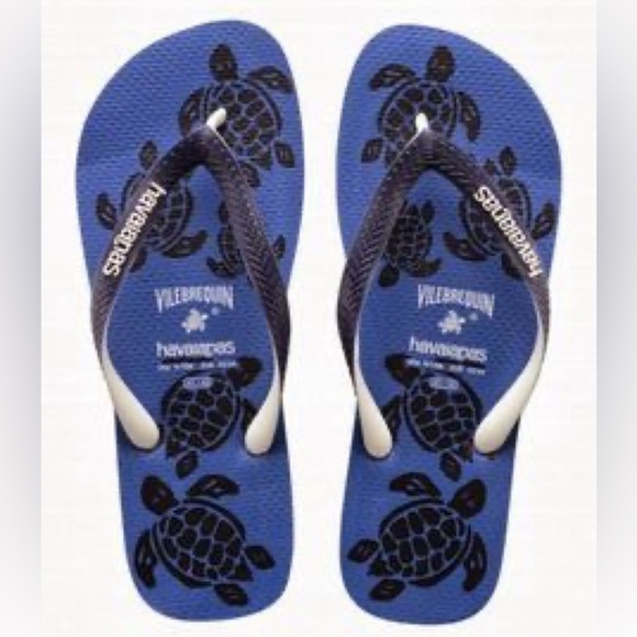 Villebrequin Havianas Chaussures Rubber Flip Flips - Picture 1 of 9